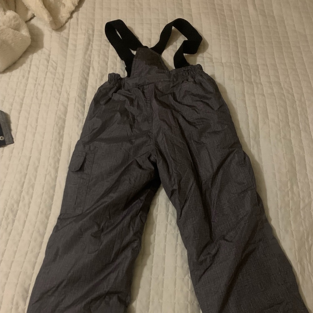Kids XS 5/6 snow pants/bib gray